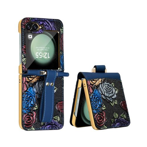 Für Samsung Galaxy Z Flip6 Full Cover Hülle Handschlaufe + Schutz Glas
