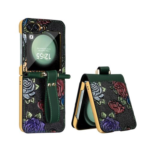 Für Samsung Galaxy Z Flip7 FE / Flip6 5G Hülle Handschl. + Schutz Glas