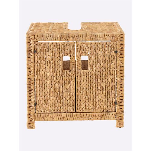 Waschbeckenunterschrank HEINE HOME, beige (natur), B:60cm H:60cm T:35cm, Metall, Schränke
