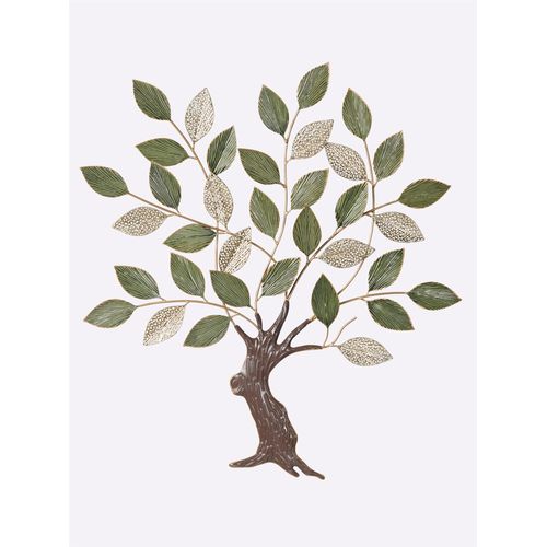 Wanddekoobjekt HEINE HOME, bunt (grün, goldfarben), B:72,5cm H:76cm T:3,5cm, Wanddekoobjekte