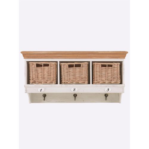 Hängeregal HEINE HOME, beige (creme, natur), B:75cm H:38,5cm T:26,5cm, Holz, Holz, MDF, Regale