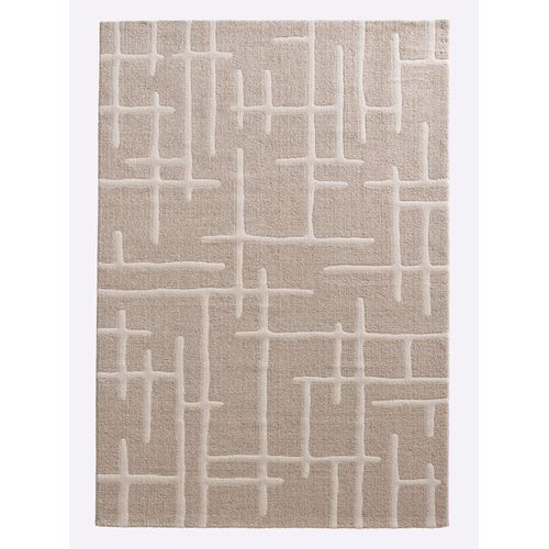 Teppich HEINE HOME Gr. 1, beige (beige, ecru), B:80cm H:12mm L:150cm, Kunstfaser, Polyester, Teppiche
