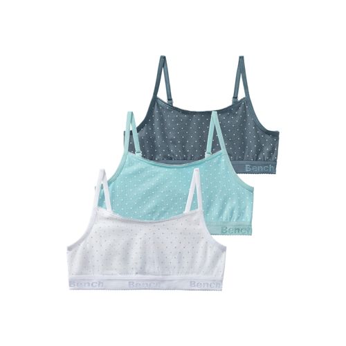 Bustier BENCH., Mädchen, Gr. 146/152, N-Gr, blau, weiß, navy, Single Jersey, Obermaterial: 92% Baumwolle, 8% Elasthan (LYCRA), bedruckt, feminin, BHs, mit Pünktchen Print