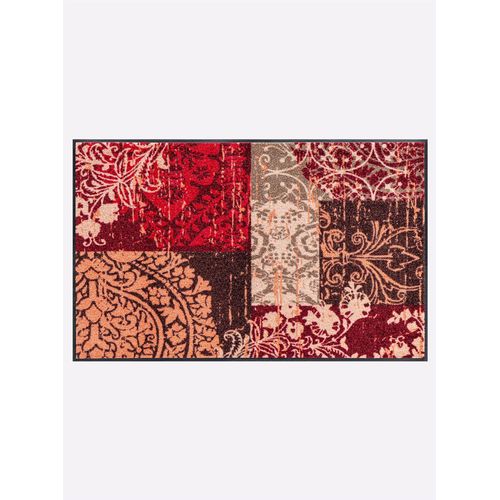Fußmatte Gr. 5, rot (bordeaux, gemustert), B:60cm H:7mm L:180cm, Polyamid, Kunstfaser, Teppiche