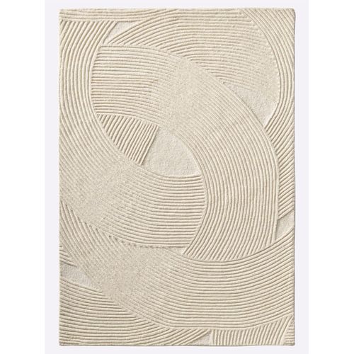 Teppich HEINE HOME Gr. 4, beige (ecru), B:160cm H:13mm L:230cm, Wolle, Schurwolle, Teppiche
