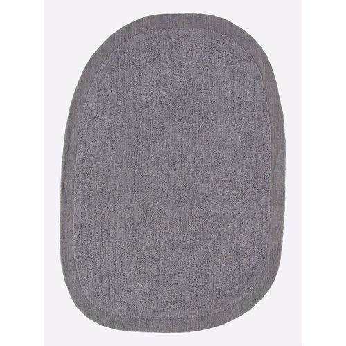 Teppich HEINE HOME Gr. 1, grau, B:60cm H:5mm L:90cm, Wolle, Schurwolle, Teppiche