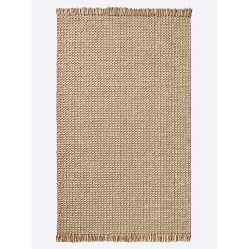 Teppich HEINE HOME Gr. 3, beige (natur), B:130cm H:13mm L:190cm, Jute, Wolle, Teppiche