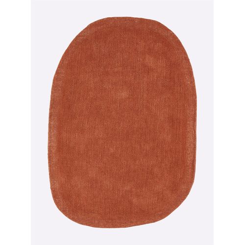 Teppich HEINE HOME Gr. 6, orange (terra), B:60cm H:5mm L:230cm, Wolle, Schurwolle, Teppiche