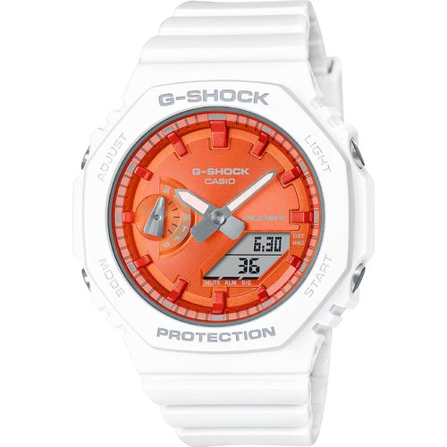 UHR, G-SHOCK, WEIß\ORANGE