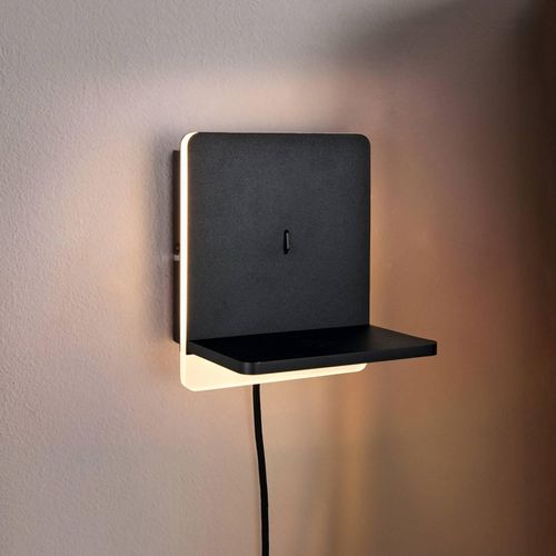 LED-Wandleuchte Fairfield, Metall, schwarz matt, Dimmer