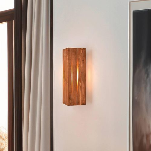 Wandleuchte Karuni, natur, Holz, Metall, E14