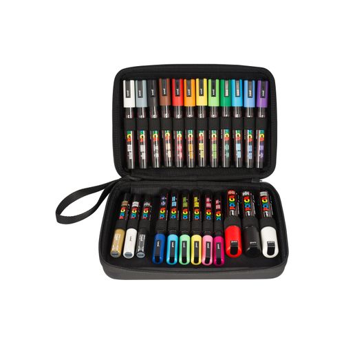 Permanentmarker »Uni Uni POSCA 24er Etui assortiert«, (24 tlg.)