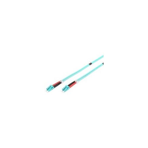 LWL Patchkabel, Duplex, LC ></noscript> LC Stecker, Multimode OM3 türkis, 3 Meter