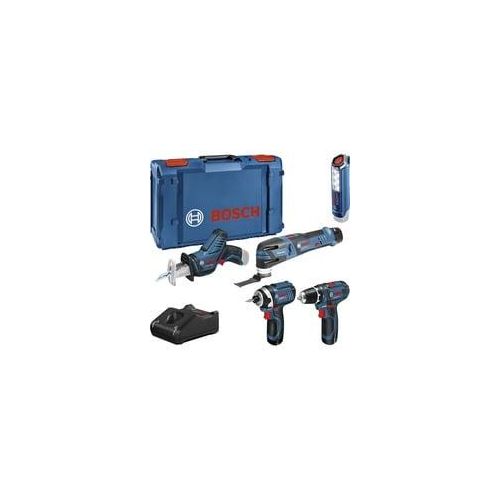 Werkzeug-Set 12Volt 5-teilig, GOP + GSR + GDR + GSA + GLI blau, 3x Li-Ionen Akku 2,0Ah