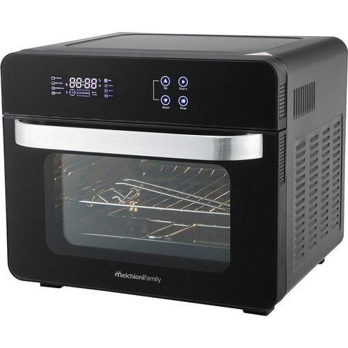 Melchioni Elektrobackofen Luftfritteuse 24L 1700W 13 Programme Schwarz