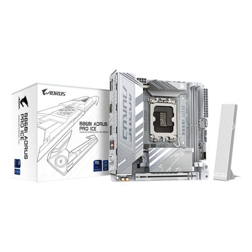GIGABYTE Mainboard "B860I AORUS PRO ICE Mainboard - Intel Core Ultra CPUs, 8+1+2+1 Phasen", ohne farbbezeichnung, B:23,00cm H:9,50cm T:24,20cm, Mainboards