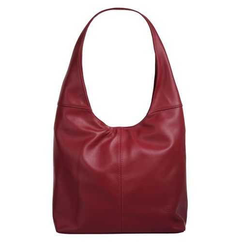 Shopper PIKÉ, Damen, Gr. B/H/T: 40cm x 30cm x 11cm onesize, rot, Leder, glänzend, beschichtet, Taschen, echt Leder, Made in Italy