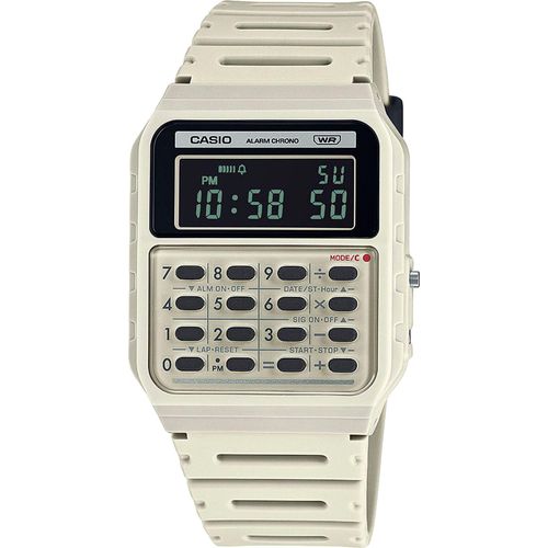 Chronograph CASIO VINTAGE, creme, Armbanduhren, Herren, Quarzuhr, Armbanduhr, Damen, Herren, retro, Taschenrechner, digital