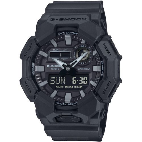 Chronograph CASIO G-SHOCK, schwarz, schwarz, Armbanduhren, Herren, Quarzuhr, Armbanduhr, Herrenuhr, analog, digital