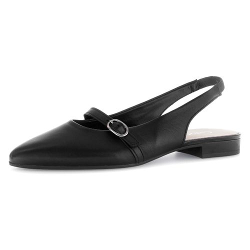 Slingpumps GABOR, Damen, Gr. 36, schwarz, Nappaleder, unifarben, elegant, Schuhe, Blockabsatz, Abendschuh, Businessschuh, elastisches Fersenriemchen