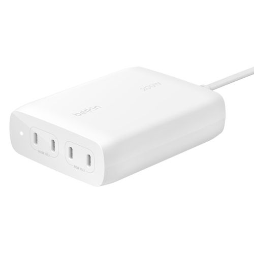 BELKIN USB-Ladegerät "BoostCharge PRO 200-W-4-Port-USB-C-GaN-Ladegerät", weiß, B:9,93cm H:15,24cm T:11,3cm, Ladegeräte