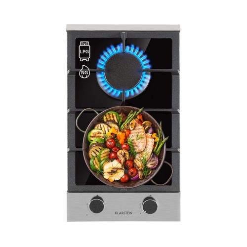 Alchemist Domino Gaskochfeld 2-flammig Aluminium-Brenner Glaskeramik