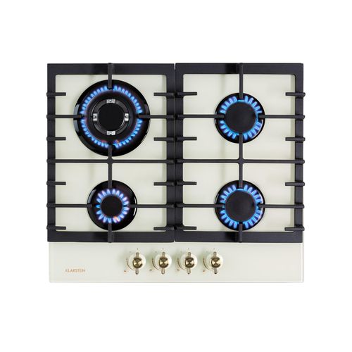 Victoria 4 Zonen Gaskochfeld 4-flammig Sabaf-Brenner Glaskeramik