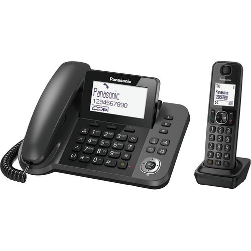 Panasonic Dect+desktop Festnetztelefon Schwarz One Size / EU Plug Schwarz One Size