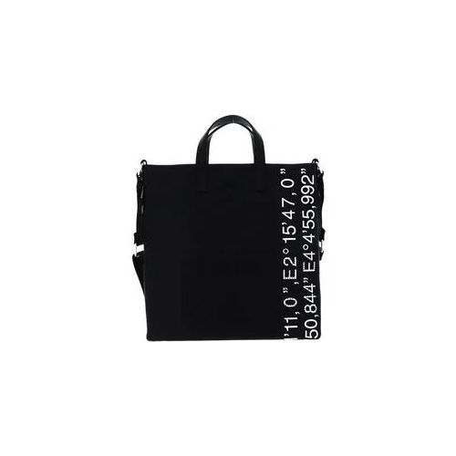 LACOSTE S Shopping Bag Noir Blanc