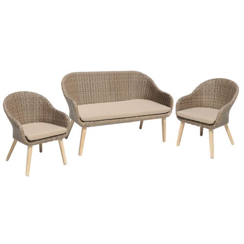 Sofa & Stuhl Set PUEBLO, 3-teilig