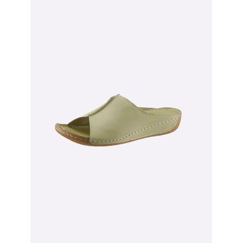 Pantolette ANDREA CONTI, Damen, Gr. 38, grün (pistazie), Glattleder, modisch, Schuhe