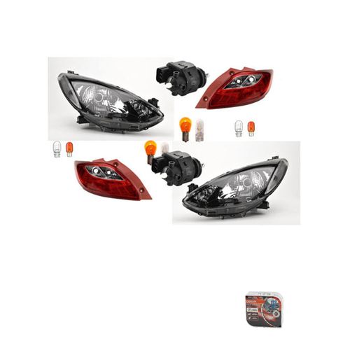 Johns, Scheinwerfer Heckleuchten Set L R + Osram Night Breaker Laser passend für Mazda 2 33130SJKJ01 DF71510L0C DF71510L0D DF71510L0E DF71510L0F DF715