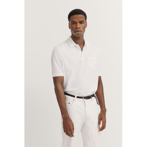 Poloshirt BUGATTI, Herren, Gr. 4XL, 10, weiß, 50% Baumwolle, 50% Polyester, unifarben, casual, regular fit, ohne Ausschnitt, Kurzarm Bündchen, Shirts, mit Brusttasche