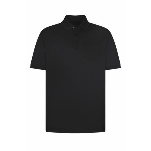 Poloshirt BUGATTI, Herren, Gr. 3XL, 290, schwarz, 50% Baumwolle, 50% Polyester, unifarben, casual, regular fit, ohne Ausschnitt, Kurzarm Bündchen, Shirts, mit Brusttasche