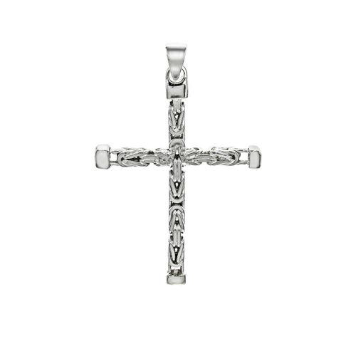 Zeeme Basic Anhänger Silber 925 Kreuz-Motiv Königskette poliert 62mm