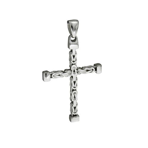 Zeeme Basic Anhänger Silber 925 Kreuz-Motiv Königskette poliert 52mm