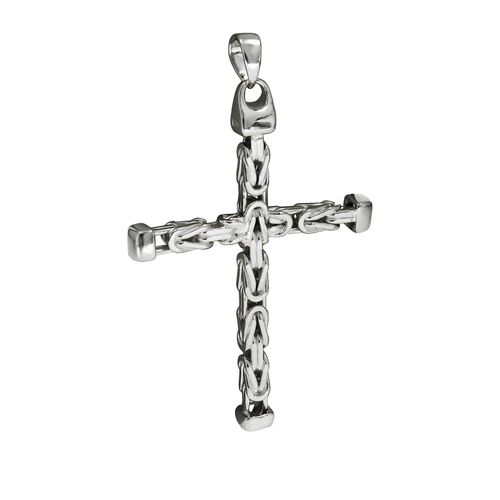 Zeeme Basic Anhänger Silber 925 Kreuz-Motiv Königskette poliert 75mm