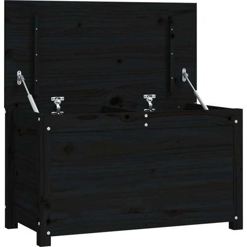 Prolenta Premium - Truhe Schwarz 80x40x45,5 cm Massivholz Kiefer