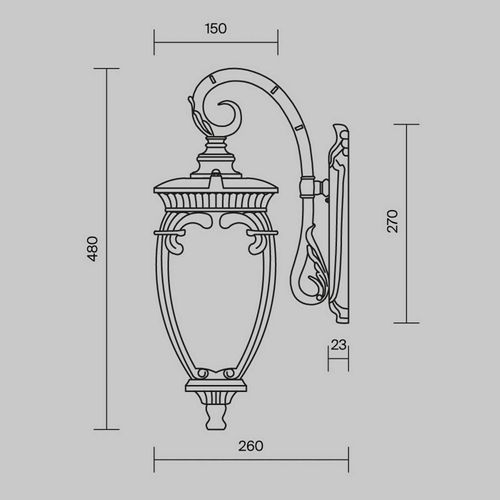 Maytoni Fleur Außenwandleuchte, bronze