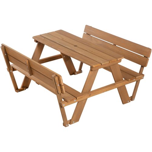 roba® Kindersitzgruppe »Picknick for 4 Outdoor +, Teakholz-Optik«, (Set), mit Lehne; inklusive Sitzauflagen Â»Little StarsÂ«