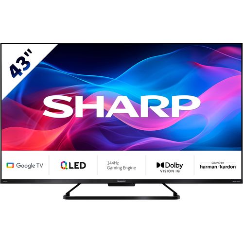 SHARP QLED-Fernseher "4T-C43GRx", G (A-G), schwarz, 43, Fernseher
