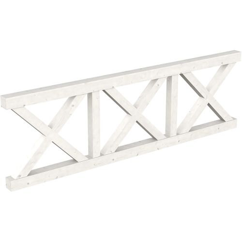 Brüstungsgeländer SKANHOLZ "Andreaskreuz", weiß, H:84cm L:270cm, Geländer, für die Front