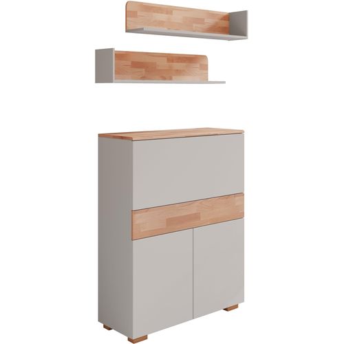 Büromöbel-Set HOME AFFAIRE, beige (natur), B:90cm T:35cm, Arbeitsmöbel-Sets, Multifuktional mit Stauraum