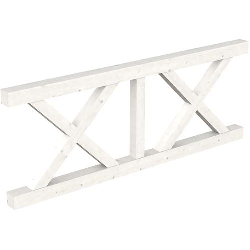 Brüstungsgeländer SKANHOLZ "Andreaskreuz", weiß, H:84cm L:220cm, Geländer, für die Front