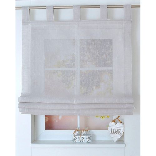 Raffrollo HEINE HOME Gr. 5, grau (taupe), B:120cm H:140cm, Raffrollos
