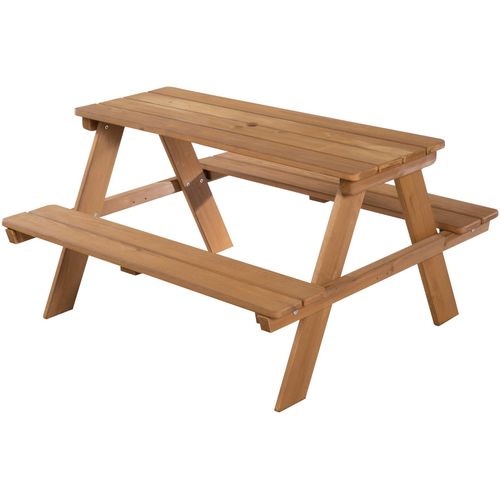 roba® Kindersitzgruppe »Picknick for 4 Outdoor Deluxe, Teakholz-Optik«, mit abgerundeten Ecken