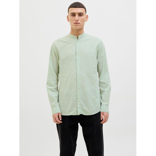 Jack & Jones Langarmhemd »JJEBREEZE BAND SHIRT LS SN«, mit Bandkragen