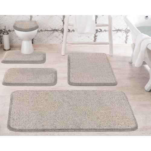Badematte GRUND Gr. 1, grau (taupe), Deckelbezug (47cm x 50cm),, Badematten