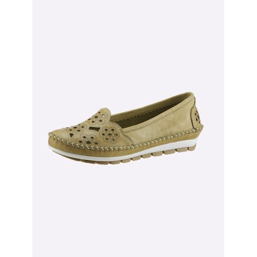 Slipper GEMINI, Damen, Gr. 42, grün (pistazie), Glattleder, sportlich, Schuhe