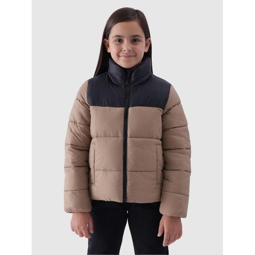Steppjacke 4F, Kinder, Gr. 164, beige, Web, Obermaterial: 100% Polyamid. Futter: 100% Polyester. Wattierung: 100% Polyester, colorblocking, sportlich, Langarm, Jacken